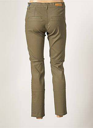 Pantalon 7/8 stretch taille normale vert HAPPY femme