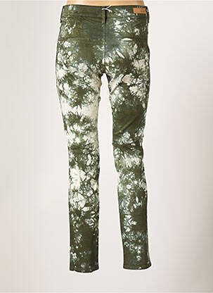 Pantalon 7/8 stretch taille normale vert HAPPY femme