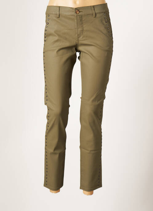 Pantalon 7/8 vert HAPPY pour femme