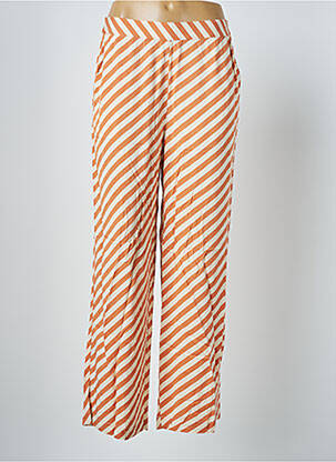 Pantalon droit orange ICHI pour femme