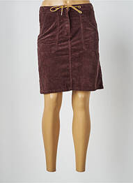 Jupe mi-longue coupe évasée marron HAPPY femme