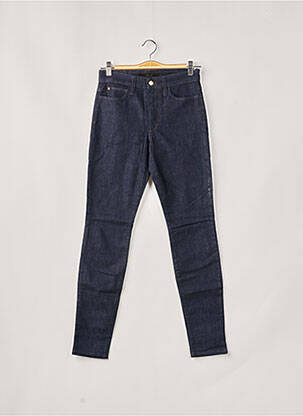 Jeans coupe slim broderie rivets taille haute bleu JOE S femme