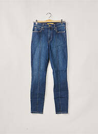 Jeans coupe slim broderie rivets taille haute bleu JOE S femme
