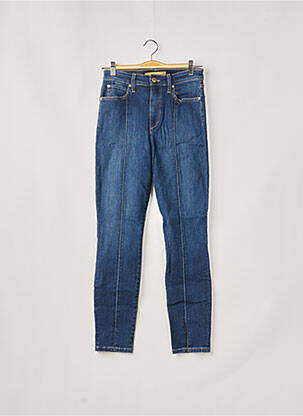 Jeans coupe slim broderie rivets taille haute bleu JOE S femme