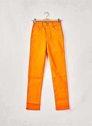 Jeans coupe droite orange LOIS pour femme