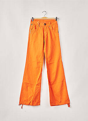 Jeans coupe large orange LOIS pour femme