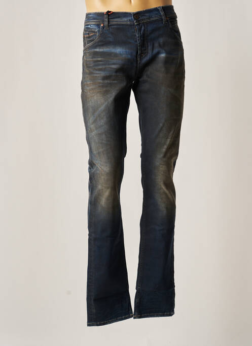 Jeans coupe droite broderie rivets taille normale bleu DONOVAN homme