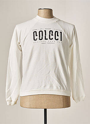 Sweat-shirt stretch manches longues blanc COLCCI homme