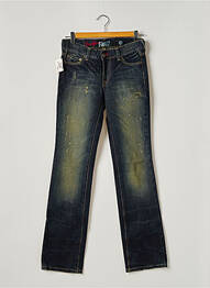 Jeans coupe slim effet usé délavé taille normale bleu RWD femme