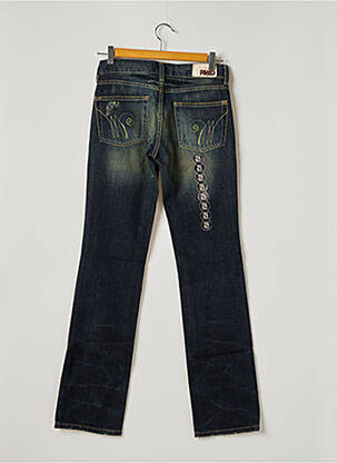 Jeans coupe slim effet usé délavé taille normale bleu RWD femme
