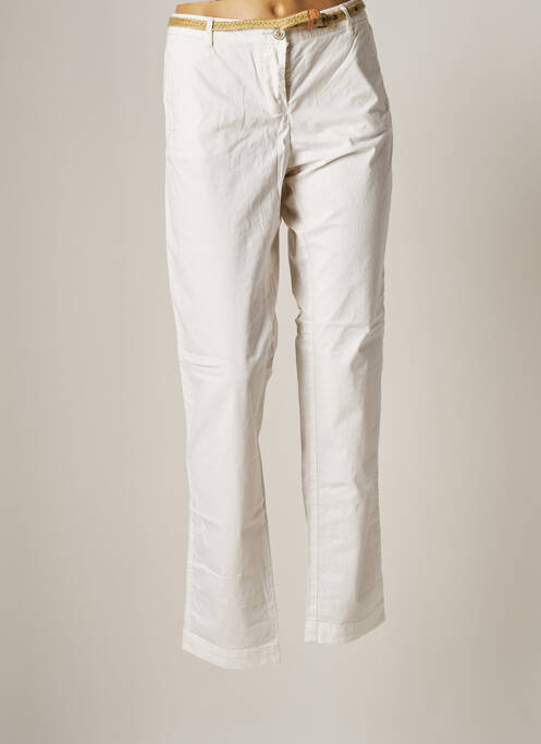 Pantalon chino taille basse taille basse blanc MAISON SCOTCH femme