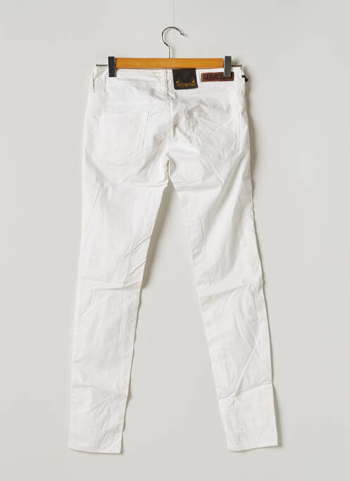 Pantalon slim taille basse taille basse blanc MELTIN'POT femme