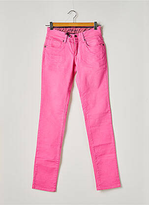Pantalon slim tissage popeline taille normale rose FIVE PM femme