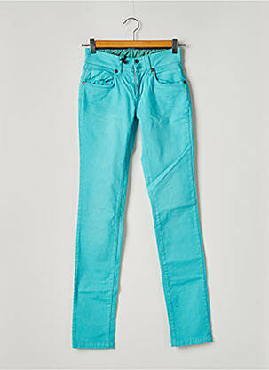 Pantalon slim tissage popeline taille normale bleu FIVE PM femme