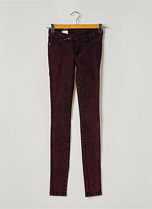 Jegging stretch taille basse rose JEANS MAKERS femme
