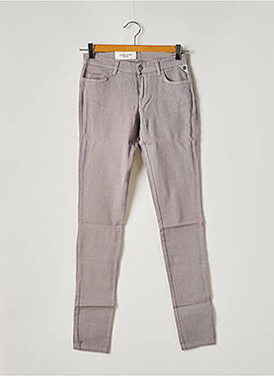 Pantalon slim taille basse taille basse gris PAPFAR'S PIGE femme