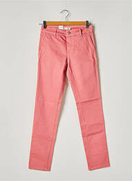 Pantalon chino tissage popeline taille normale rose WHITE LAB CULTURE femme