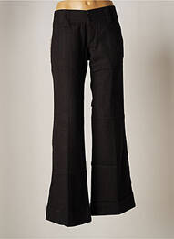 Pantalon flare fermeture zippée sous rabat avec crochet taille basse gris FREEMAN T.PORTER femme