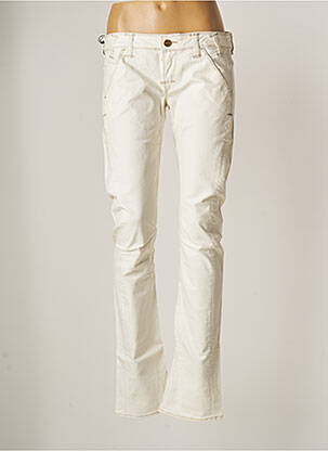Jeans coupe slim blanc GUESS pour femme