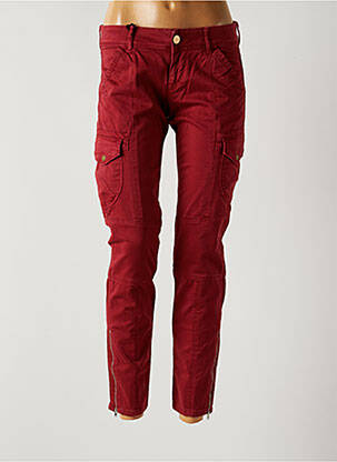 Pantalon 7/8 stretch taille basse rouge FIVE PM femme