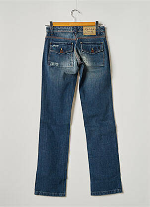 Jeans coupe droite effet usé délavé taille normale bleu SCHOOL RAG femme