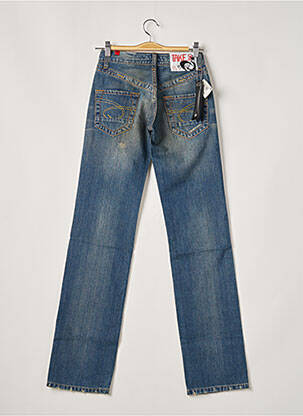 Jeans coupe droite effet usé délavé taille basse bleu TAKE TWO femme