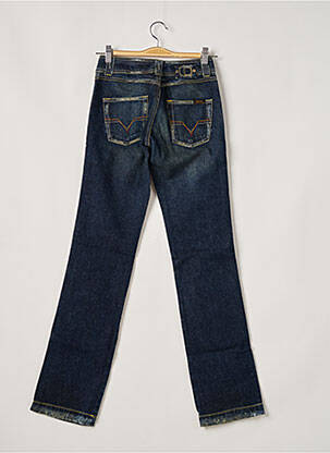 Jeans coupe droite effet usé délavé taille basse bleu TEDDY SMITH femme