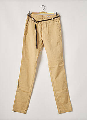 Pantalon chino taille basse taille basse beige TEDDY SMITH femme