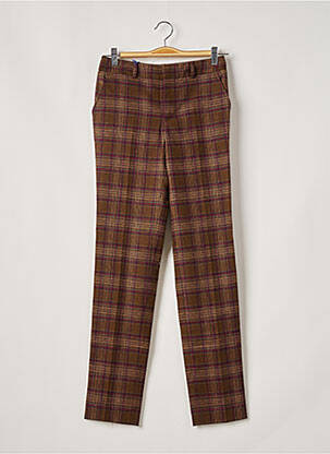 Pantalon chino taille normale taille normale marron LEON & HARPER femme