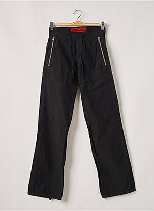 Pantalon droit fermeture zippée sous rabat boutonné taille normale noir FREEMAN T.PORTER femme