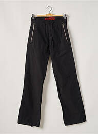 Pantalon droit fermeture zippée sous rabat boutonné taille normale noir FREEMAN T.PORTER femme