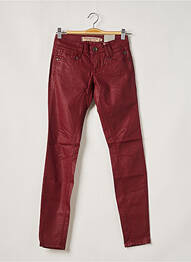 Pantalon slim taille basse taille basse rouge FREEMAN T.PORTER femme