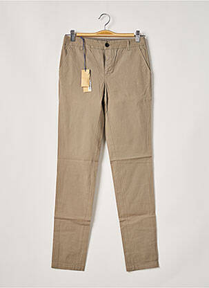 Pantalon chino taille basse taille basse gris LEON & HARPER femme