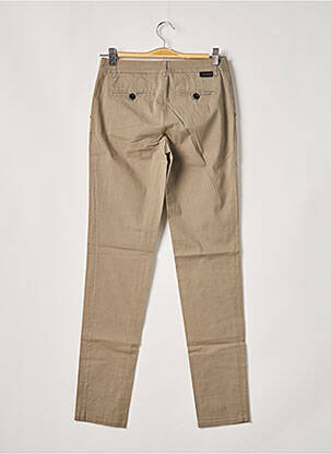 Pantalon chino taille basse taille basse gris LEON & HARPER femme