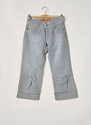 Pantacourt coupe droite taille basse bleu FREEMAN T.PORTER femme