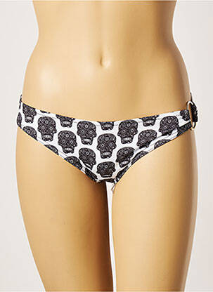 Bas de maillot de bain imprimé fantaisie culotte noir PULL IN femme