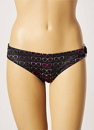 Bas de maillot de bain imprimé fantaisie culotte noir PULL IN femme