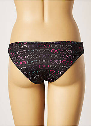 Bas de maillot de bain imprimé fantaisie culotte noir PULL IN femme