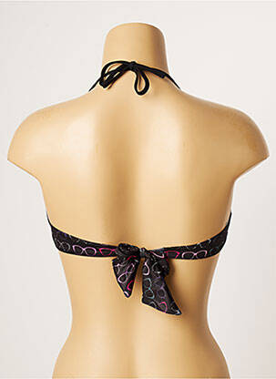 Haut de maillot de bain stretch haut soutien-gorge avec mousse de rembourrage amovible noir PULL IN femme
