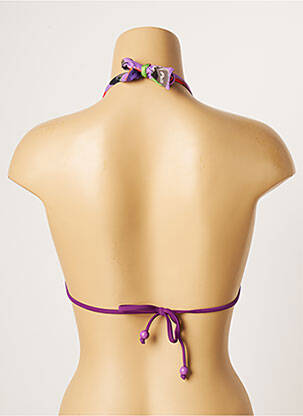 Haut de maillot de bain stretch haut soutien-gorge avec mousse de rembourrage amovible violet PULL IN femme