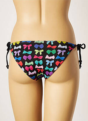 Bas de maillot de bain imprimé fantaisie bikini noir PULL IN femme