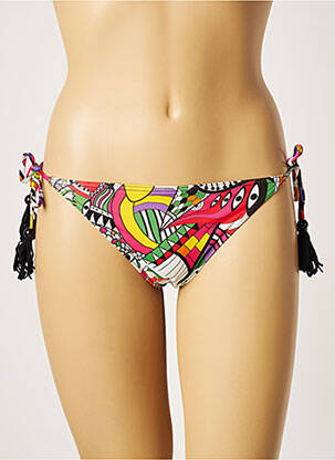 Bas de maillot de bain imprimé fantaisie bikini rouge PULL IN femme