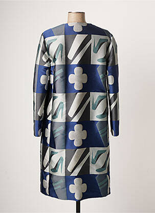 Manteau long coupe droite sans capuche bleu EMPORIO ARMANI femme