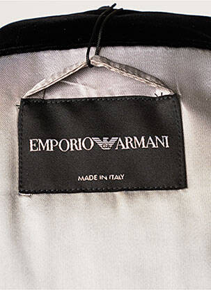 Manteau long coupe droite sans capuche bleu EMPORIO ARMANI femme