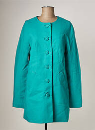 Manteau long coupe cintrée sans capuche bleu VILA femme