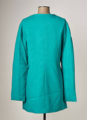 Manteau long coupe cintrée sans capuche bleu VILA femme