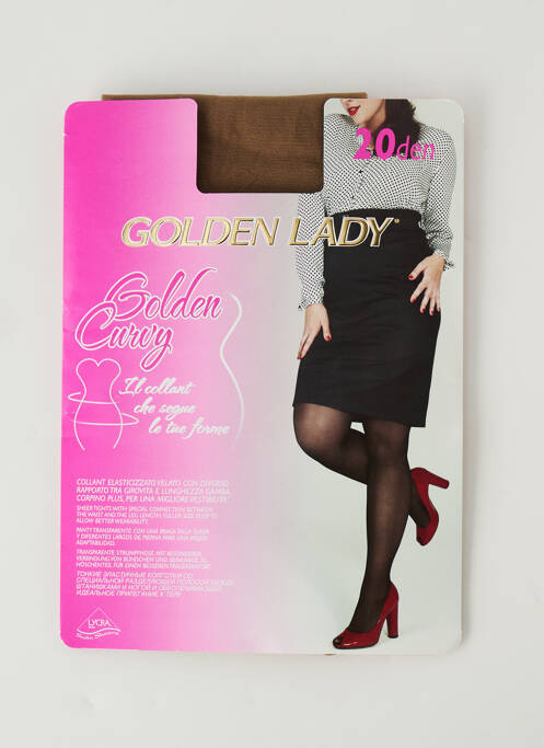 Collants marron GOLDEN LADY pour femme