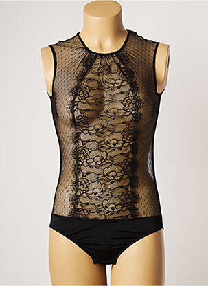 Body lingerie tissage tissage plumetis noir VALEGE femme