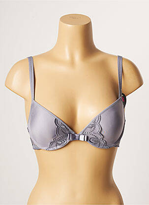 Soutien-gorge effet matière satinée haut soutien-gorge push-up gris PASSIONATA femme