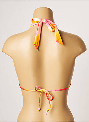 Haut de maillot de bain stretch haut triangles orange CHERRY BEACH femme